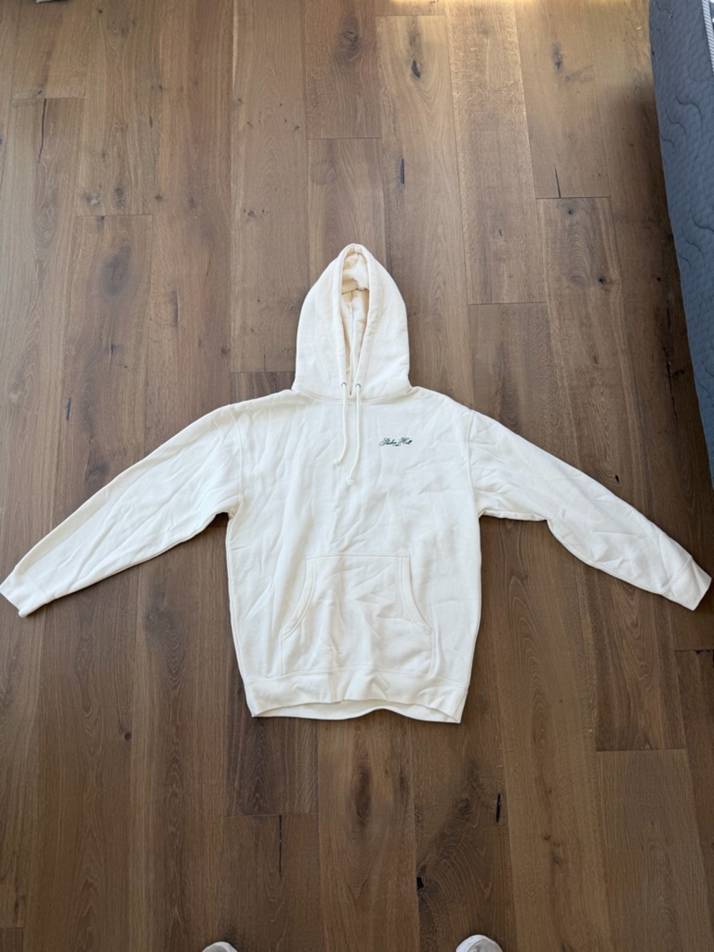 Shadow Hill Cream Hoodie with Script Label